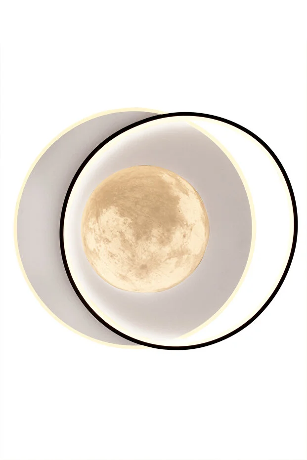 Dolunay 50 Cm 3 Renk Işık Özellikli Led'li Modern Salon Mutfak Yatak Odası Avizesi